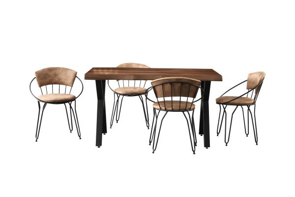 Elegantný jedálenský stôl PERA 140 cm, MDF, hnedý