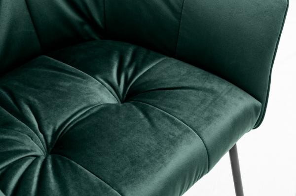 Exkluzívna dizajnová stolička LOFT vintage zelená, zamat