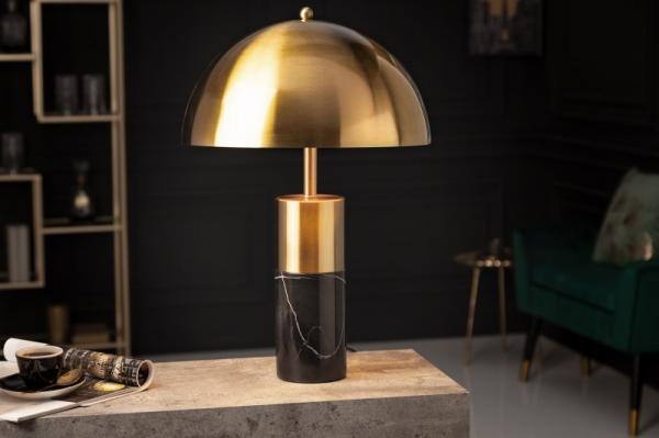 Stolová lampa BURLESQUE 52 cm zlatá, mramorovo čierna
