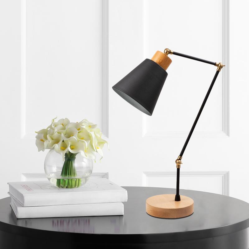 Elegantná stolová lampa MANAVGAT 52 cm, čierna, prírodná