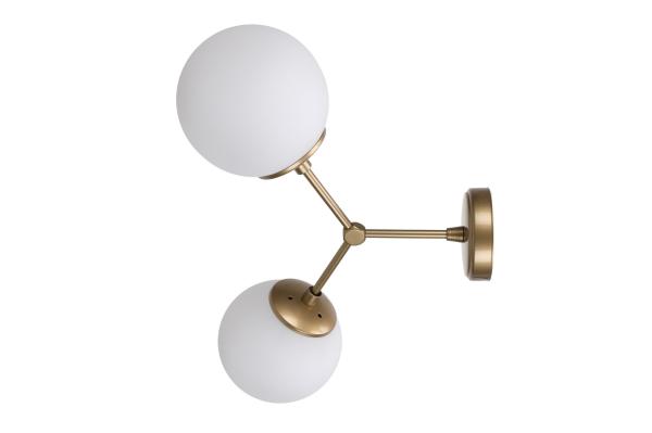 Priemyselná nástenná lampa DAMAR 44 cm, matná, zlatá