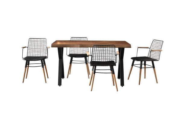 Elegantný jedálenský stôl PERA 140 cm, MDF, hnedý