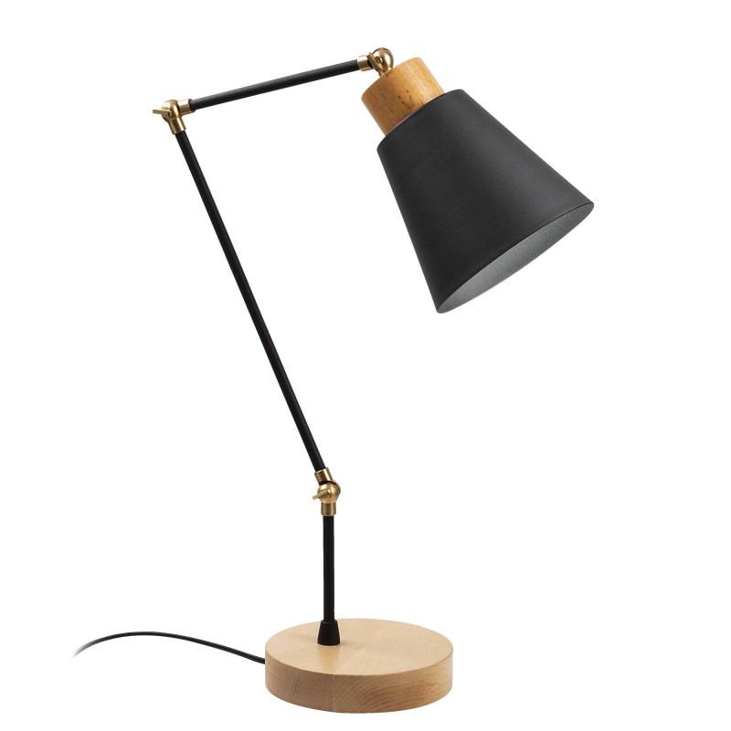 Elegantná stolová lampa MANAVGAT 52 cm, čierna, prírodná