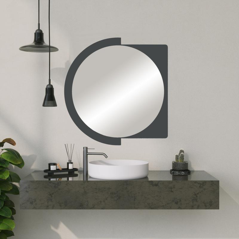 Elegantné zrkadlo LUCKY 70 cm, čierne