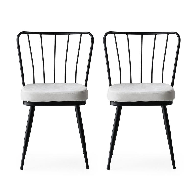 Dizajnová stolička YILDIZ, krémová, tkanina