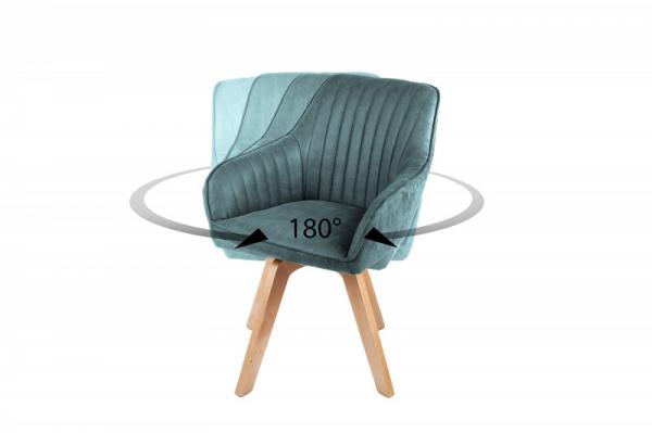 Otočná dizajnová stolička LIVORNO, benzínová, zamat