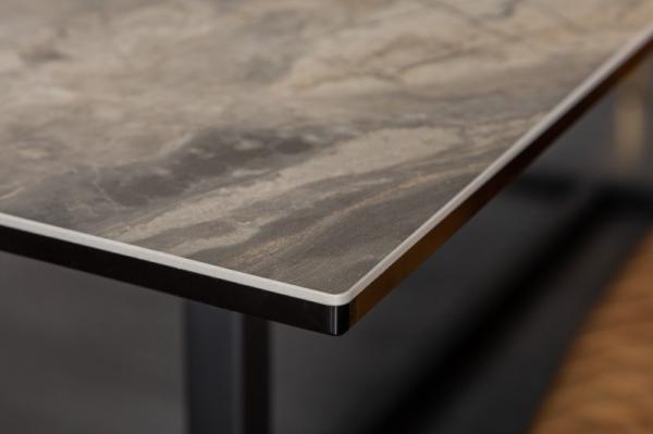 Jedálenský stôl CONCORD 200 cm keramický, taupe mramorový vzhľad