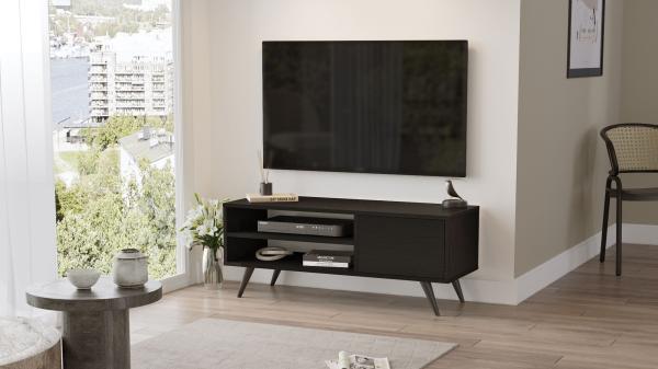 Elegantný TV stolík CUDU 110 cm, MDF, čierny