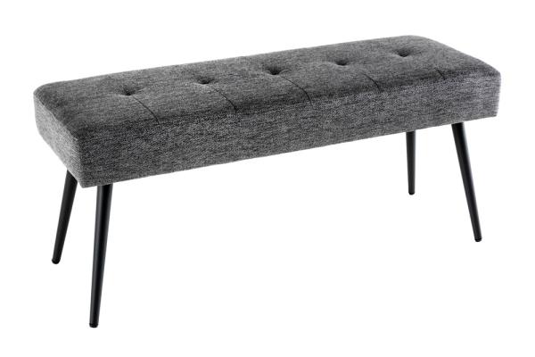 Dizajnová lavica BOUTIQUE 100 cm, šedá, štruktúrovaná látka