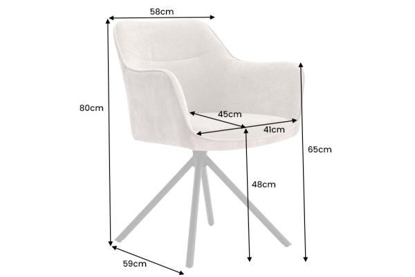 Otočná stolička VERONA, šedá, štruktúrovaná látka