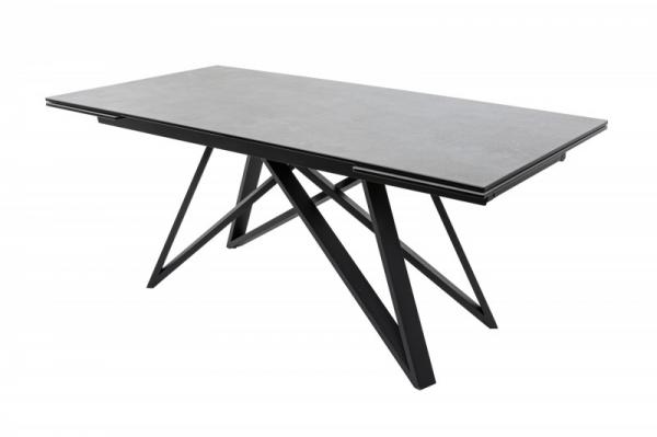Jedálenský stôl ATLAS 180 - 220 - 260 cm výsuvný, keramická doska v betónovom vzhľade
