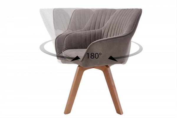 Otočná dizajnová stolička LIVORNO, vintage taupe, mikrovlákno