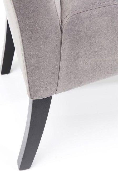 Čalúnená lavica MORENO 108x40 cm, strieborno-sivá, bukové nohy