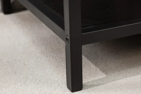 Priemyselný konzolový stolík SLIM LINE 100 cm, jaseň, čierny
