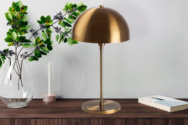 Dizajnová stolová lampa VARZAN 50 cm, matná zlatá