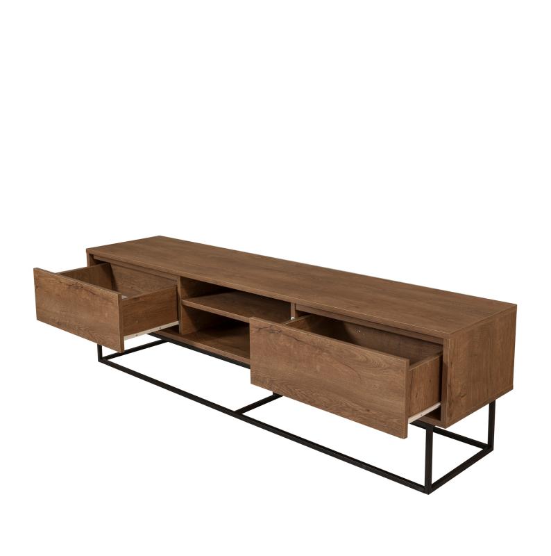 Dizajnový TV stolík RODEZ 180 cm, MDF, orechová dýha