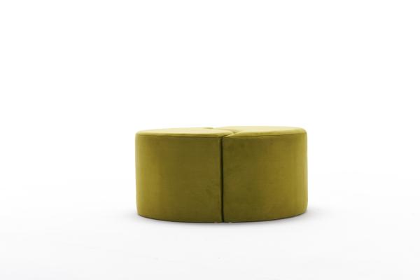 Dizajnový taburet ALIS 80 cm, zamat, zelený