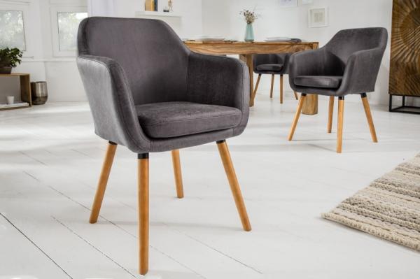 Dizajnová stolička SUPREME vintage šedá