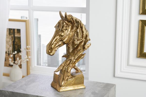 Exkluzívna busta koňa CABALLO 38 cm, mosadz