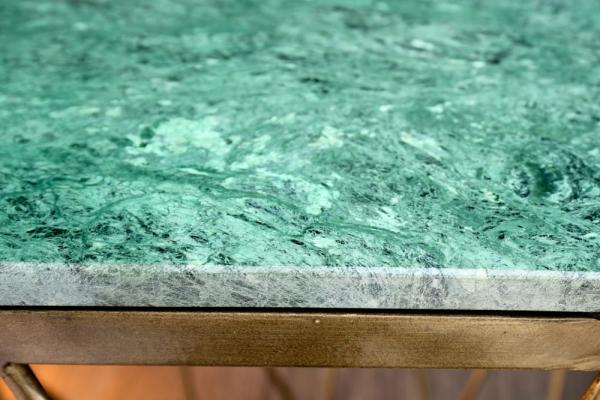 Bočný stolík DIAMOND 50 cm mramorovo zelený