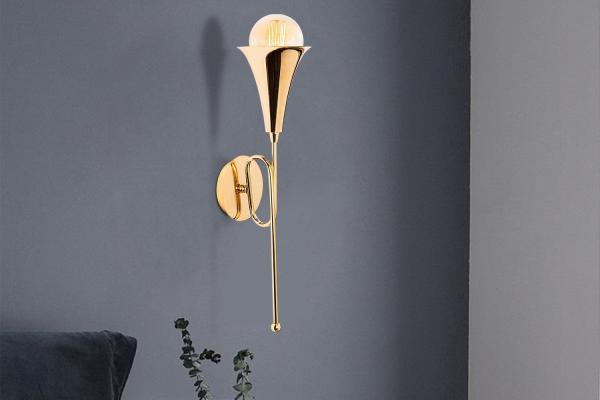 Dizajnová nástenná lampa SARMAL 52 cm, zlatá