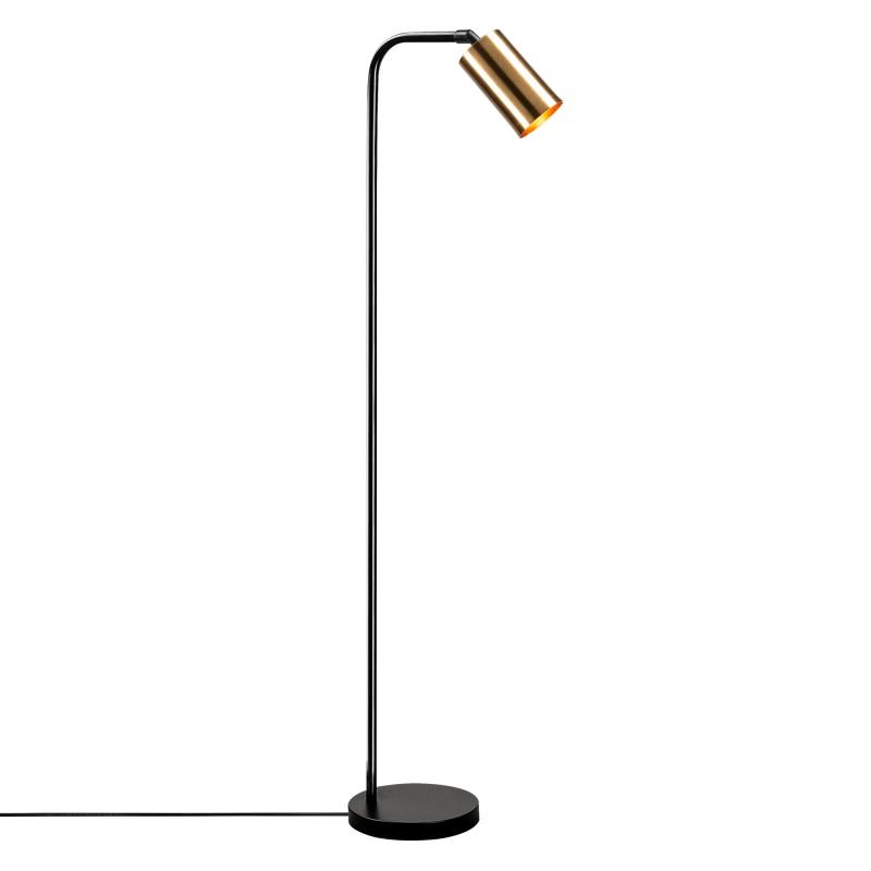 Dizajnová stojanová lampa EMEK 120 cm, čierna, zlatá