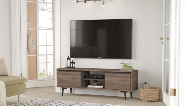 Elegantný TV stolík ARCA 140 cm, MDF, hnedý