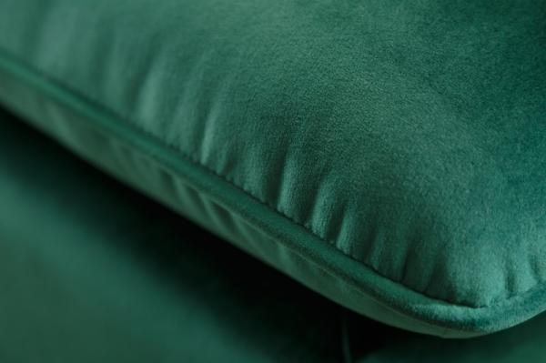 Dizajnová rohová pohovka FAMOUS 260 cm smaragdovo zelená zamatová
