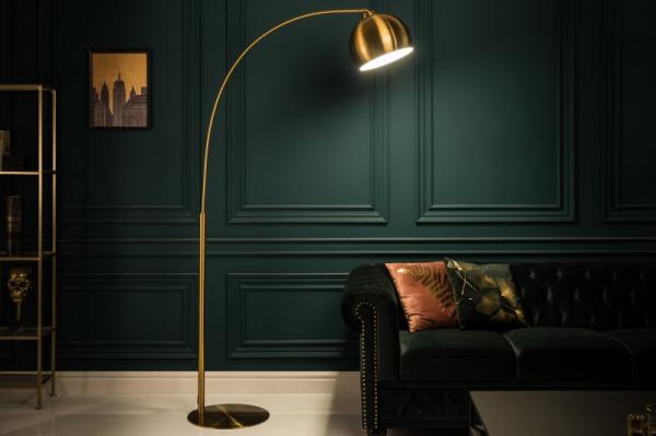 Elegantná oblúková lampa LOUNGE DEAL 205 cm zlatá