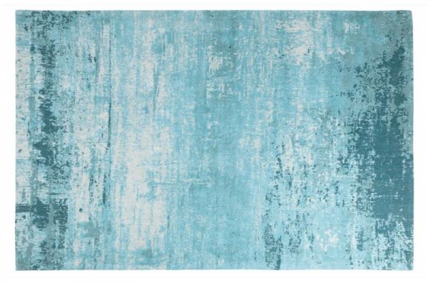 Vintage bavlnený koberec MODERN ART 240 x 160 cm  použitý vzhľad, tyrkysový