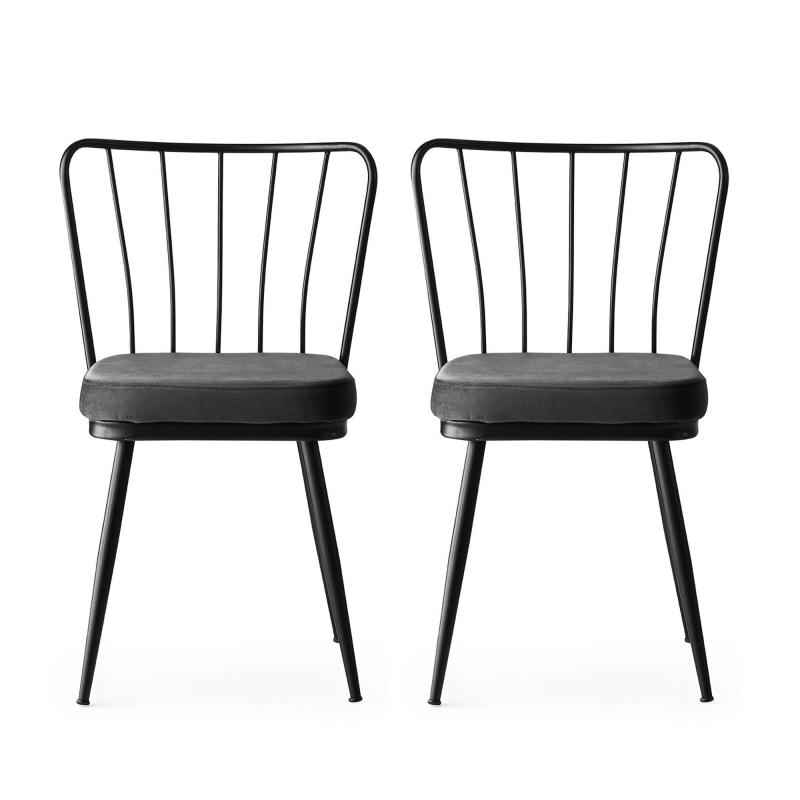 Dizajnová stolička YILDIZ, šedá, zamat