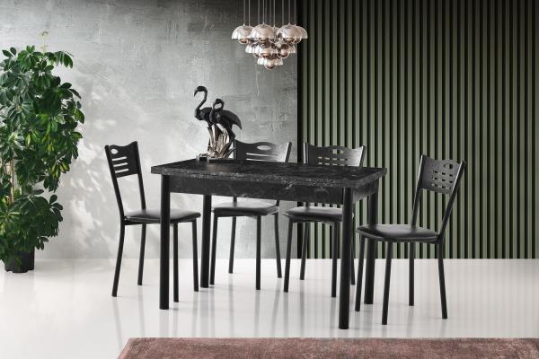 Elegantný jedálenský stôl POLO 110 - 170 cm rozkladací, čierny