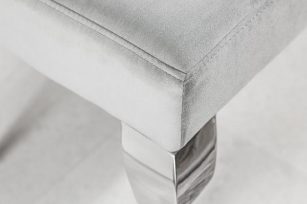 Elegantná lavica MODERN BAROQUE 170 cm, šedý zamat