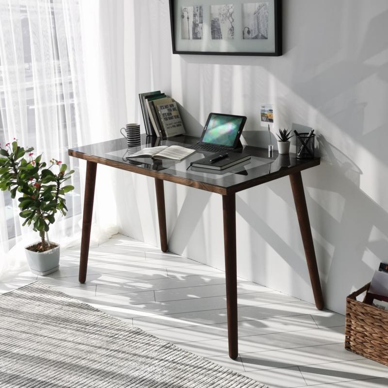 Masívny pracovný stôl CALISMA 110 cm, borovica, hnedý