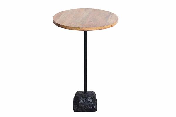 Dizajnový príručný stolík TRAYFUL 55 cm, prírodný, čierny, mango