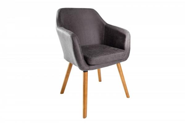 Dizajnová stolička SUPREME vintage šedá