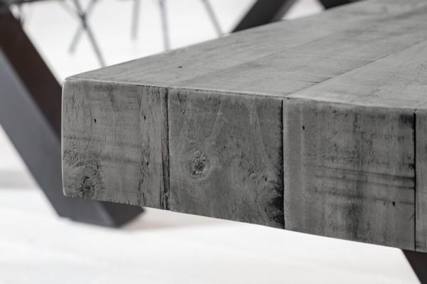 Masívna lavica THOR 200 cm šedá z borovicového dreva