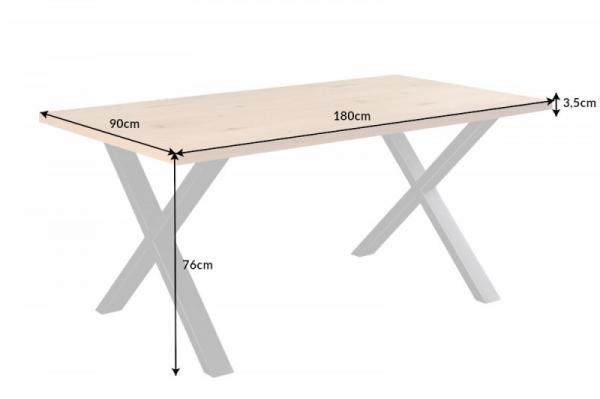 Jedálenský stôl LOFT 180 cm dubový vzhľad