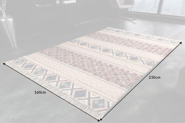 Ručne tkaný koberec ETHNO 230x160 cm, viacfarebný, geometrický vzor