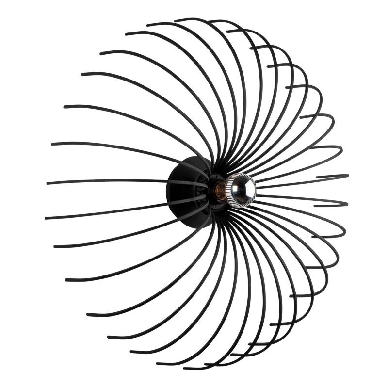 Dizajnové nástenné svietidlo ASPENDOS 56 cm, čierne