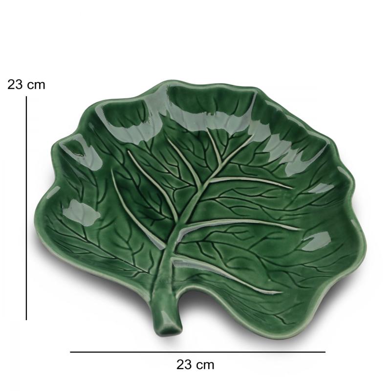 Elegantný tanierik na jednohubky HAMY II 23 cm, keramika, zelený