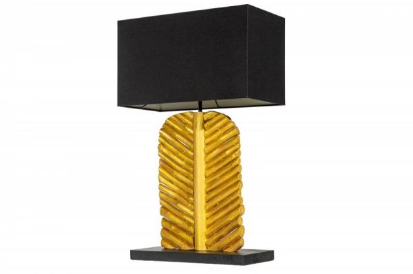 Ručne vyrobená stolová lampa LEAF 64 cm šedo zlatá