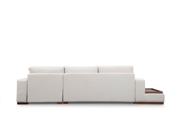 Dizajnová pohovka LOOP 312 cm rohová pravá, krémová, tkanina