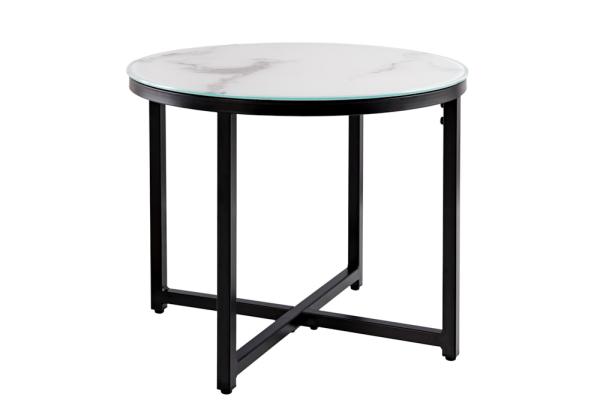 Elegantný príručný stolík ELEGANCE 50 cm, mramorový dekor