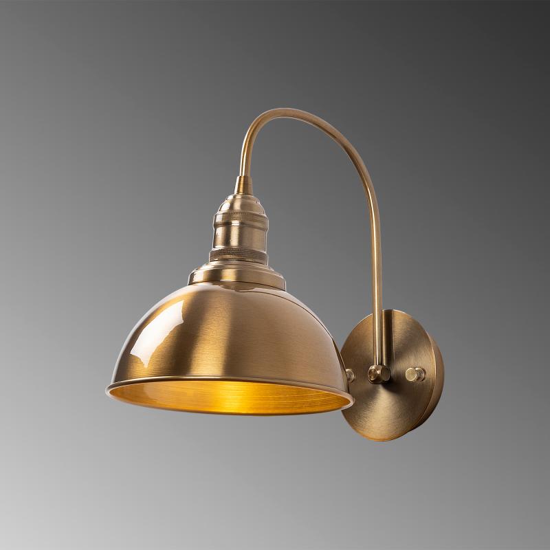 Dizajnová nástenná lampa VARZAN 36 cm, matná zlatá