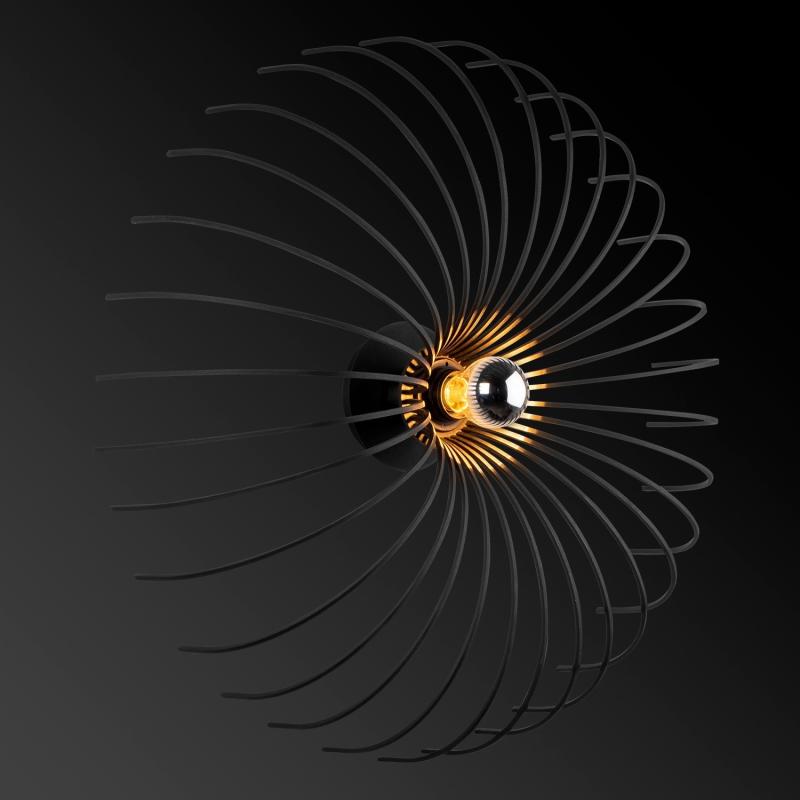 Dizajnové nástenné svietidlo ASPENDOS 56 cm, čierne