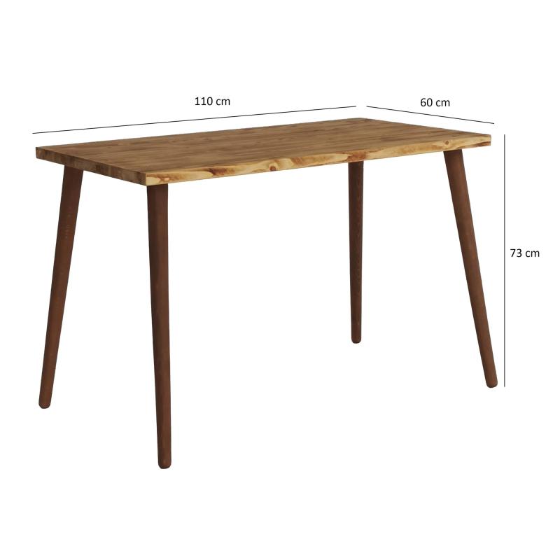 Masívny jedálenský stôl COZY 110 cm, borovica, prírodný