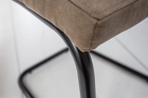 Priemyselná konzolová stolička MODENA vintage taupe s ozdobným prešívaním