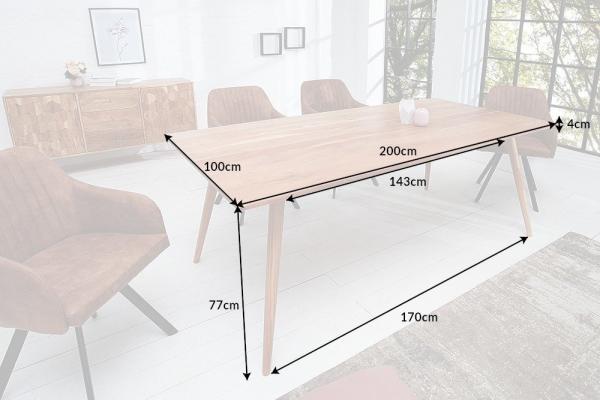 Masívny jedálenský stôl MYSTIC LIVING 200 cm akácia, prírodný