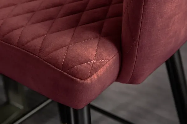 Elegantná barová stolička PARIS červená zamat